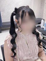 ヘア サロン クラン 東心斎橋店(hair salon clan)&nbsp;立体リボンツインテール/心斎橋ヘアセット