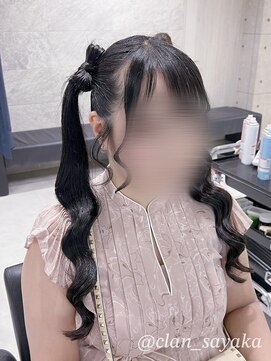 ヘア サロン クラン 東心斎橋店(hair salon clan) 立体リボンツインテール/心斎橋ヘアセット