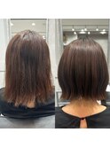 ボブ×縮毛矯正 before&after 本厚木