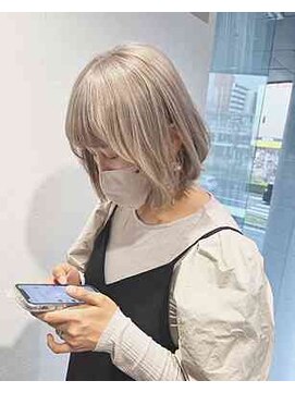 エヌプラスリタ 近鉄八尾(N+lita) 黒髪クラゲヘアーオリーブグレー小顔ココアベージュ