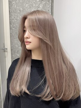 サンクマーケット 渋谷(cinq MARKET) 渋谷顔周りレイヤーカットミルクティーベージュカラーブリーチ◆