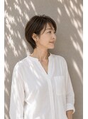 【満足度No.1＊感動イノアカラー】白髪ぼかし×大人ショート