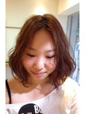 フワゆるカールのボブ
