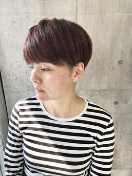 にしはら 美容室 【倉地雄介】個性派２ブロックマッシュショート