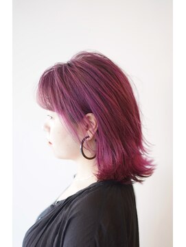 サロン マーニ(salon m ni) ロブルフ/ハイトーンカラー/ピンク