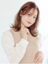 フォンズ(FONS)&nbsp;耳かけミディアムレイヤー×モテ前髪 モテ髪カタログ