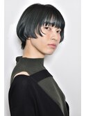 ダークアッシュのシンプルショート【20代/30代/髪質改善】