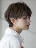 マッシュショート 大人可愛いショートヘア 艶カラー 30代40代