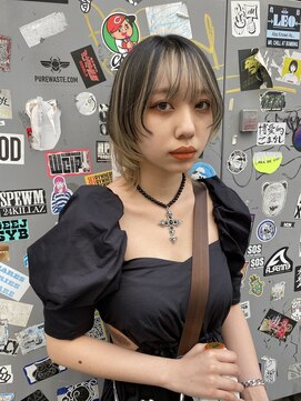 インク 渋谷(INK.) ウルフカット×インナーカラー！ミルクティーホワイトベージュ！