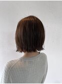 ハイライト切りっぱなしボブ