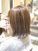 ユニックス UNIX 蕨店 【明るい白髪染め】白髪ぼかしハイライトカラー☆外ハネボブ