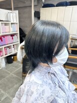 キャラ シャローネ 池袋(Chara Chalone)&nbsp;ブルーブラック/マッシュショートウルフ【池袋】