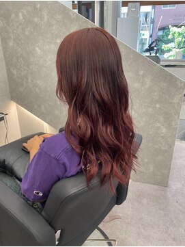 ファイブバイジエクト 堀江(FIVE by The Ect) ブリーチなしダブルカラー レッドブラウン レッドカラー