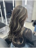 コントラスト極ハイライト☆オリーブアッシュ