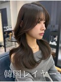 レイヤーカット/顔周りカット/顔周りレイヤー /韓国風パーマ