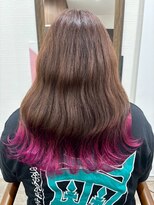 ミミックヘアー(MiMic hair)&nbsp;裾カラーピンク！