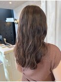 福山人気ロングふんわりパーマスタイル簡単仕上げダメージレス