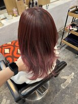 チャプター 問屋町(chapter)&nbsp;ケアブリーチピンクラベンダーブラウンカラー顔まわりレイヤー