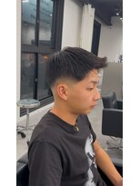 ノイセル 心斎橋(Noisyle)&nbsp;スパイラルパーマフェードカット刈り上げセンターパートS