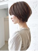 大人小顔ショート◎透明感ベージュ