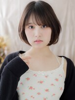 カバーヘア ブリス 大宮西口(COVER HAIR bliss)&nbsp;斜めバングダークアッシュ小顔ハッシュボブTd2大宮20代30代40代