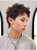 ルーズショートベリーショートルーズパーマニュアンスパーマ