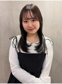 顔周りレイヤー×ニュアンスグレージュ