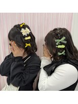 ベルグロー 北新地(BELLEGROW)&nbsp;立体リボンカチューシャ・ペア｜梅田・北新地ヘアセット