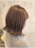 ボブヘア・ツヤ髪・柔らかベージュブラウン