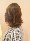 【morio鶴瀬】ハイライト×オリーブグレージュ×ロブ