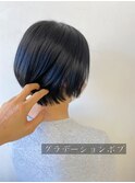 グラデーションボブ　ショート