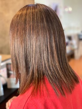 アークスヘアー オレンジアッシュヘルシーレイヤーナチュラルストレート