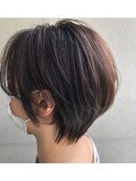 セピアージュ サンク(hair beauty clinic salon Sepiage cinq) デザインカラ-×切りっぱなしボブ×オン眉×ひし形シルエット