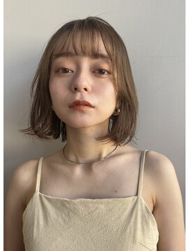 ブラウヘアアンドケア(care) シースルーバング×ボブ