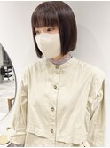 切りっぱなしボブ 秋カラー ブラウン ボブ ミニボブ【村上慶登】