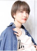 大人可愛い小顔美髪ツヤ髪シアーグレージュ横顔美人A15