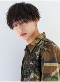 【Gallica】束感スパイラルパーマ/黒髮ツーブロック刈り上げ