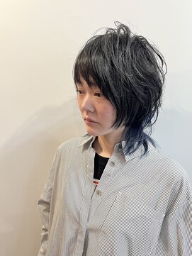 ピュアソウル(Pure Soul) ニューヨークドライカット×ウルフショート×インナーブルー