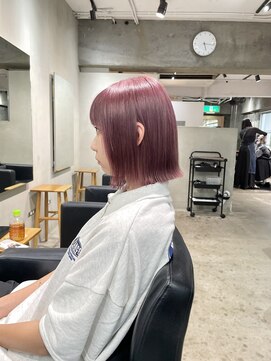 ローレン(LOREN) ミルクティーベージュぷつっとボブケアブリーチ 梅田