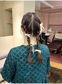 リボンを使ったツインアレンジ＊ヘアセット/関内/馬車道/横浜