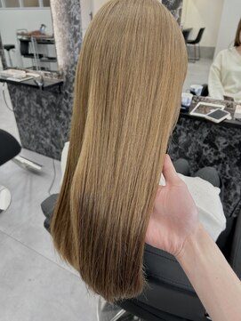 レム 長野青木島店(REM) 1ブリーチで作るミルクティーベージュ