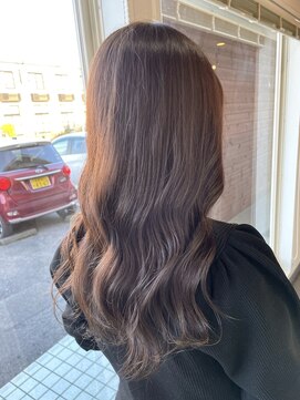 ミルヘアデザイン(mil hair design) ミルクティーベージュレイヤーインナーカラーグレージュカラー