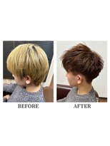 ヘアーメイク クーラ 行橋店(Hair make CURA)&nbsp;波巻きスパイラルパーマメンズマッシュツイストスパイラルパーマ
