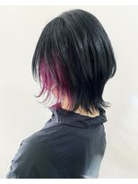 フラム(fulam)&nbsp;ショートウルフ×イヤリングカラーカシスピンク