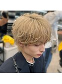 無造作スタイル/ハイトーンカラー