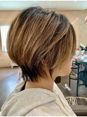 大人かわいい丸みショートボブ20代30代40代似合わせ