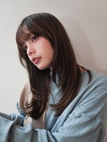 アル 心斎橋(alu)&nbsp;黒髪×オリーブグレー×レイヤーカット(髪質改善カラー)