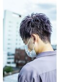 すっきりメンズショート/刈り上げツーブロ/ニュアンスパーマf