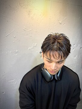 メンズ ラピス(Men's Lapis) サークルショート ダウンパーマ 韓国メンズスタイル