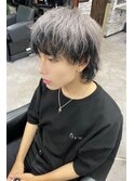 ～シルバー＆ブラック　メンズウルフカット～【Ria 大阪 梅田】
